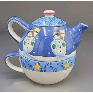 Vtg 1999 Jolly Follies Sandy Gore Evans Teapot For One 1 The S'mores The Merrier
